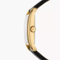 Michael Kors Monroe Three Hand Black Dial Black Leather Strap Watch for Women - MKO1027
