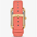 Michael Kors Petite Monroe White Dial Orange Leather Strap Watch for Women - MKO1060