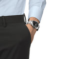 Tissot Gentleman Powermatic 80 Silicium Black Dial Silver Steel Strap Watch For Men - T127.407.11.051.00