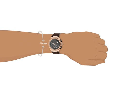 Maserati Triconic Chronograph Grey Dial Brown Leather Strap Watch For Men - R8871639003