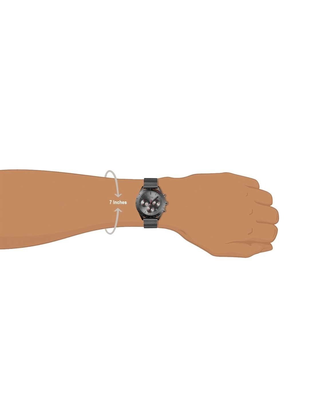 Hugo Boss Talent Gunmetal Dial Grey Mesh Bracelet Watch for Men - 1513637