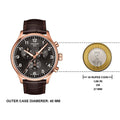 Tissot Chrono XL Black Dial Brown Leather Strap Watch For Men - T116.617.36.057.01