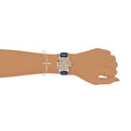 Guess Queen Quartz Crystals Rose Gold Dial Blue Silicone Strap Watch For Women - GW0536L5