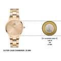 Daniel Wellington Iconic Link Unitone Rose Gold Dial Rose Gold Steel Strap Watch For Women - DW00100401