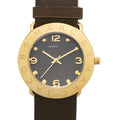 Marc Jacobs Amy Grey Dial Grey Leather Strap Watch for Women - MBM1153