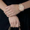 Michael Kors Bradshaw Rose Gold Dial Rose Gold Steel Strap Watch for Women - MK5503