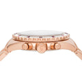 Michael Kors Everest Chronograph Black Dial Rose Gold Steel Strap Watch for Women - MK6972
