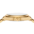 Michael Kors Lennox Analog Blue Dial Gold Steel Strap Watch for Women - MK7460