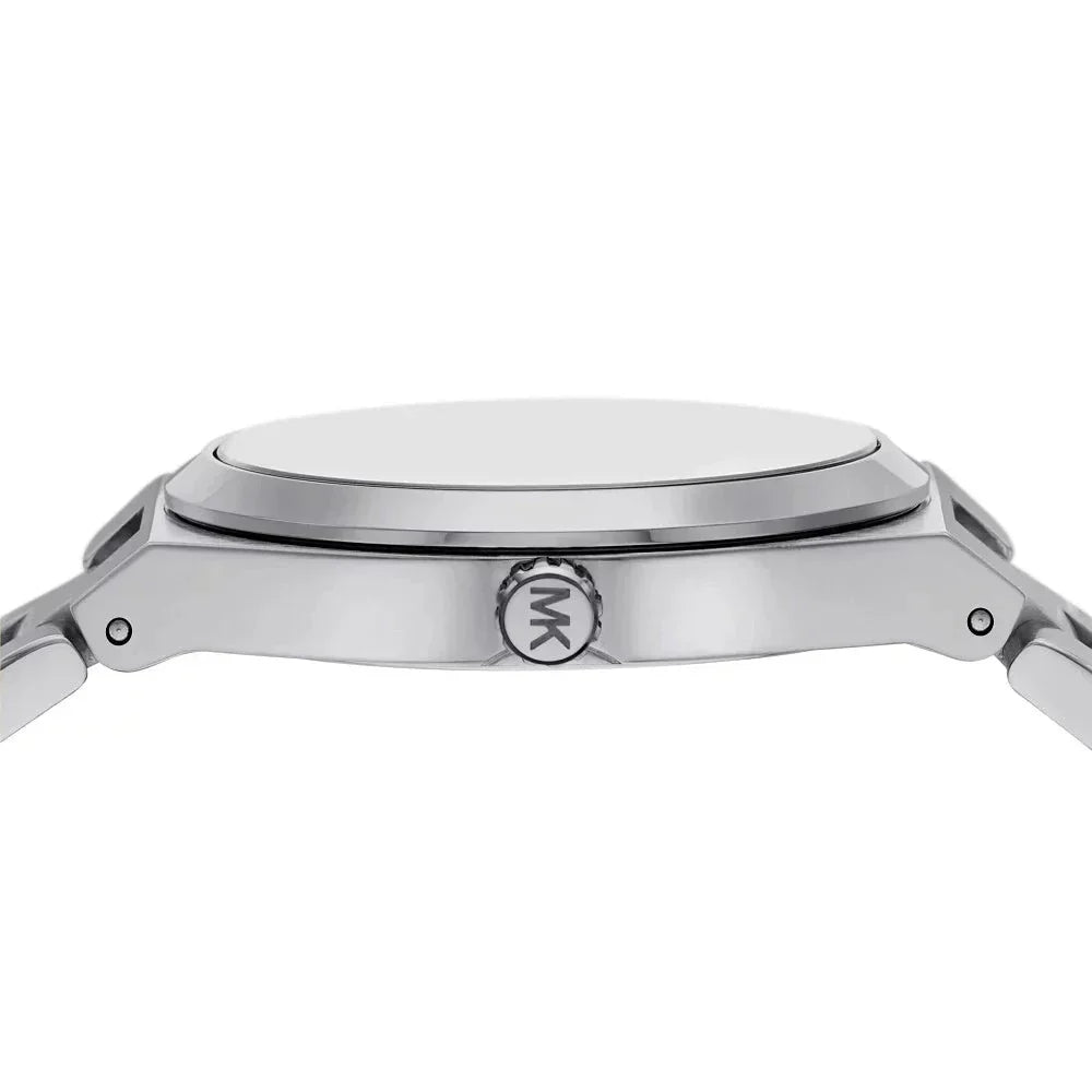 Michael Kors Lennox Three Hand Silver Dial Silver Steel Strap Watch For Women - MK7393