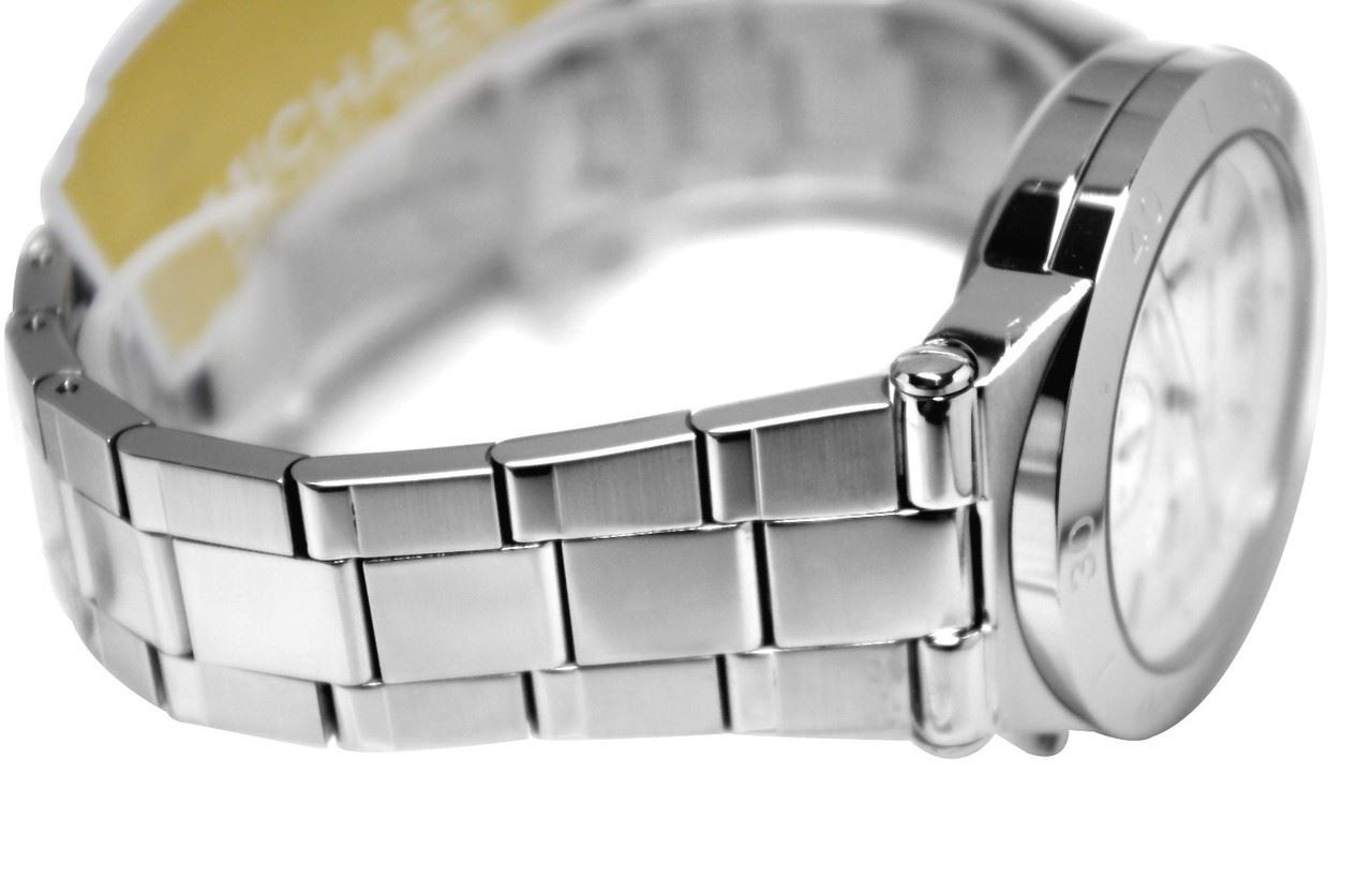 Michael Kors Wyatt White Dial Silver Steel Strap Watch For Women - MK5932