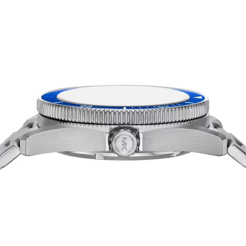 Michael Kors Maritime Three-Hand Blue Dial Silver Steel Strap Watch for Men - MK9160