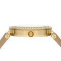 Michael Kors Parker Three-Hand Gold Dial Brown Leather Strap Watch For Women - MK4725
