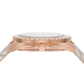 Michael Kors Runway Quartz Rose Gold Dial White Leather Strap Watch For Women - MK6980