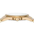 Michael Kors Whitney Three-Hand White Dial Gold Steel Strap Watch For Women - MK6693