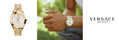 Versace Hellenyium Analog White Dial Gold Steel Strap Watch for Men - VEVK00720