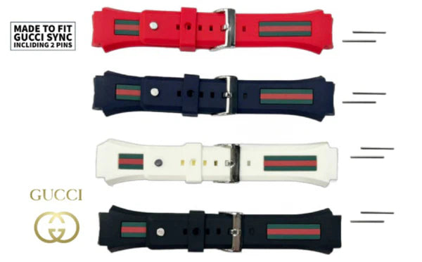 Gucci Sync XXL White Dial White Rubber Strap Watch For Men - YA137102