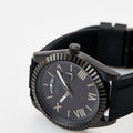 Guess Connoisseur Black Dial Black Silicone Strap Watch For Men - GW0335G1