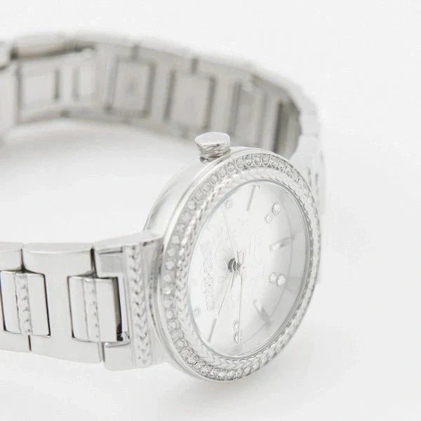 Just Cavalli Donna Glam Silver Dial Silver Steel Strap Watch for Women - RC5L098M0015
