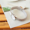 Calvin Klein Minimal White Dial Silver Mesh Bracelet Watch for Women - K3M2312Y