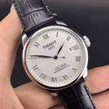 Tissot Le Locle Powermatic 80 Silver Dial Black Leather Strap Watch For Men - T006.407.16.033.00