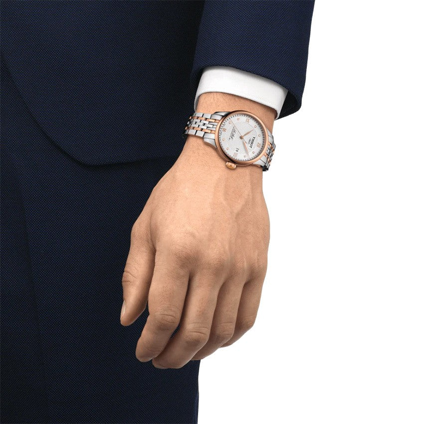 Tissot Le Locle Powermatic 80 Silver Dial Two Tone Steel Strap Watch For Men - T006.407.22.036.01