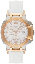 Tissot T Race Chronograph White Dial White Rubber Strap Watch for Women - T048.217.27.017.00