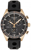 Tissot PRS 516 Chronograph Black Dial Black Leather Strap Watch For Men - T100.417.36.051.00