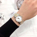 Tissot Ballade Powermatic 80 Mother of Pearl Silver Dial Two Tone Steel Strap Watch For Women - T108.208.22.117.00