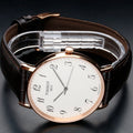 Tissot T Classic Everytime White Dial Black Leather Strap Watch For Men - T109.610.36.032.00