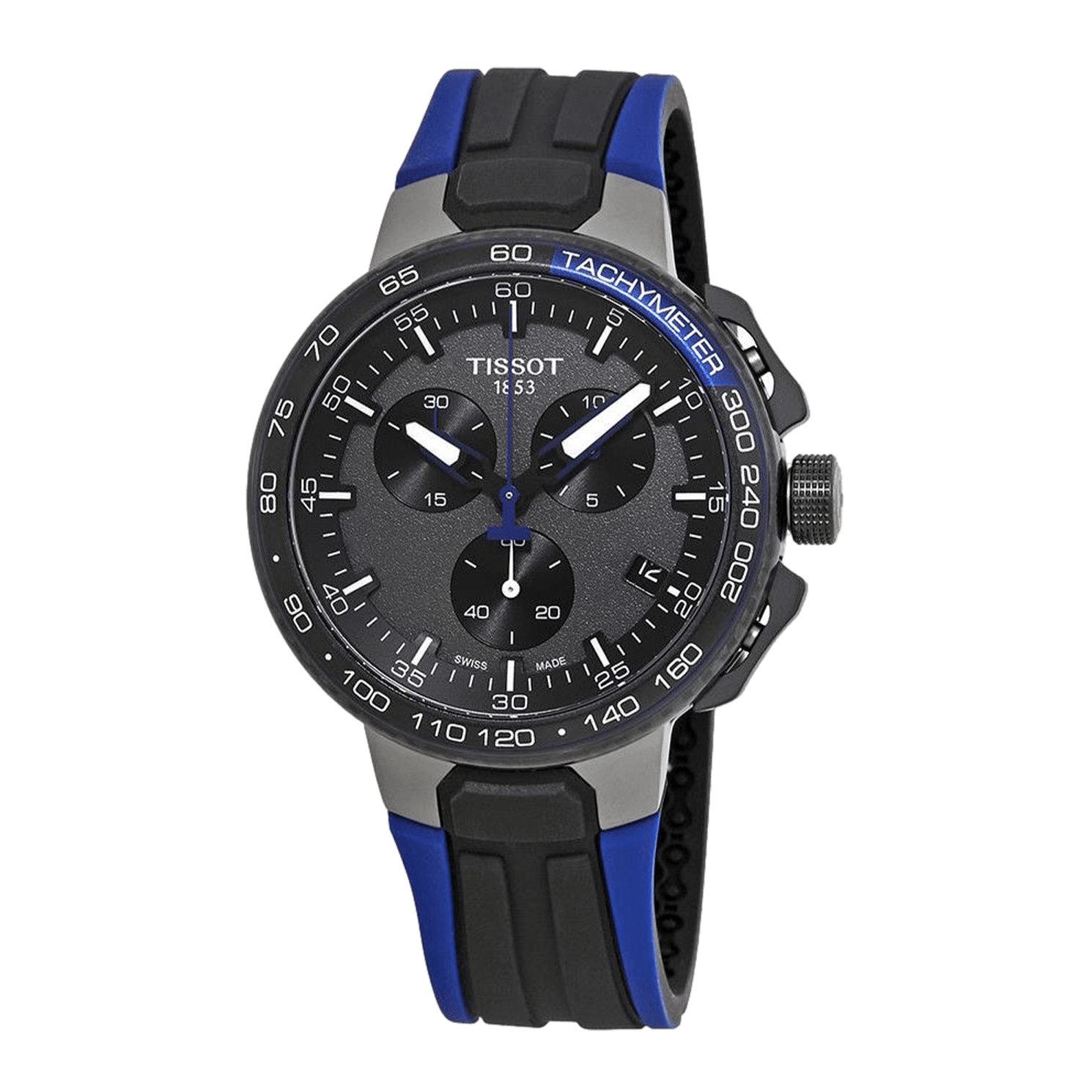Tissot T Race Cycling Black Dial Two Tone Rubber Strap Watch For Men - T111.417.37.441.06