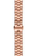 Tissot T Wave Anthracite Dial Rose Gold Steel Strap Watch For Women - T112.210.33.061.00