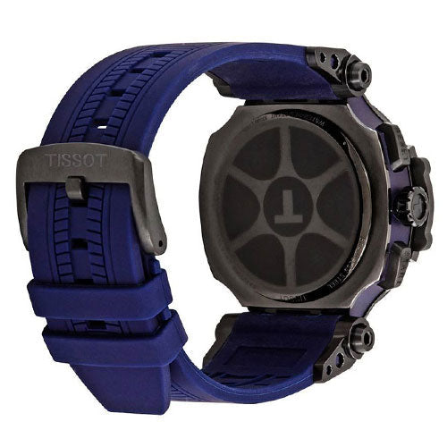 Tissot T Race Chronograph Blue Dial Blue Silicone Strap Watch For Men - T115.417.37.041.00