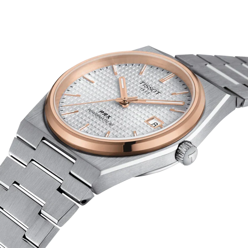 Tissot PRX Powermatic 80 Silver Dial Silver Steel Strap Watch For Men - T1374072203100