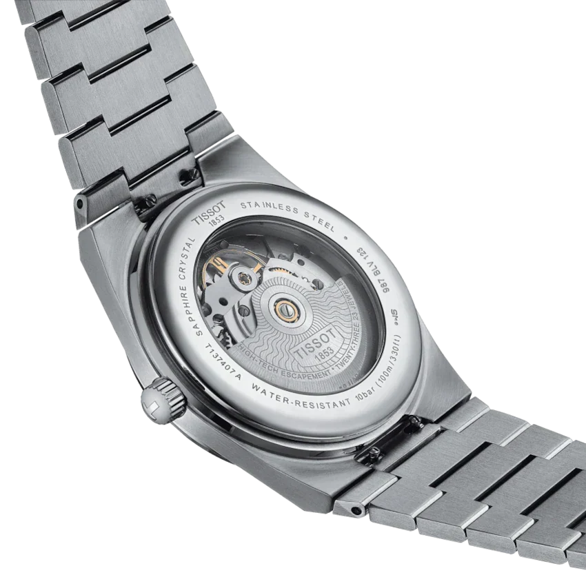Tissot PRX Powermatic 80 Silver Dial Silver Steel Strap Watch For Men - T1374072203100