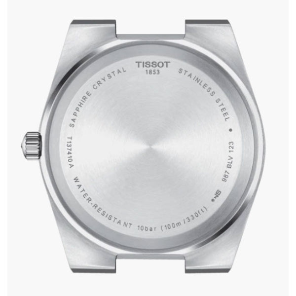 Tissot PRX Quartz Black Dial Silver Steel Strap Watch For Men - T137.410.11.051.00