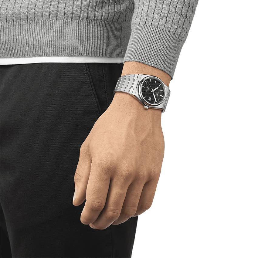 Tissot Powermatic 80 Automatic Gradient Blue Dial Silver Steel Strap Watch for Men - T137.407.11.051.01