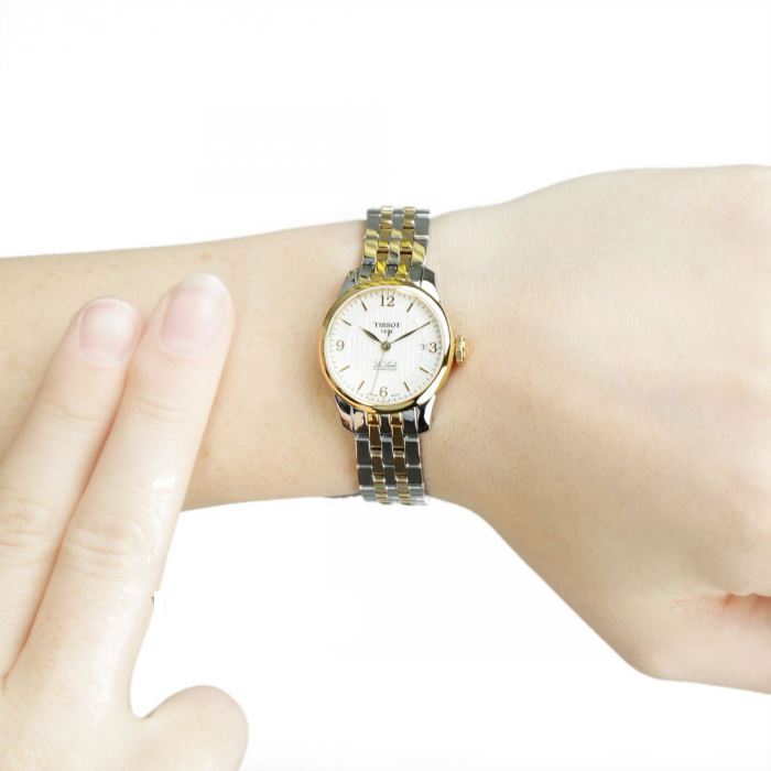 Tissot Le Locle Automatic Small Lady White Dial Two Tone Steel Strap Watch For Women - T41.2.183.34
