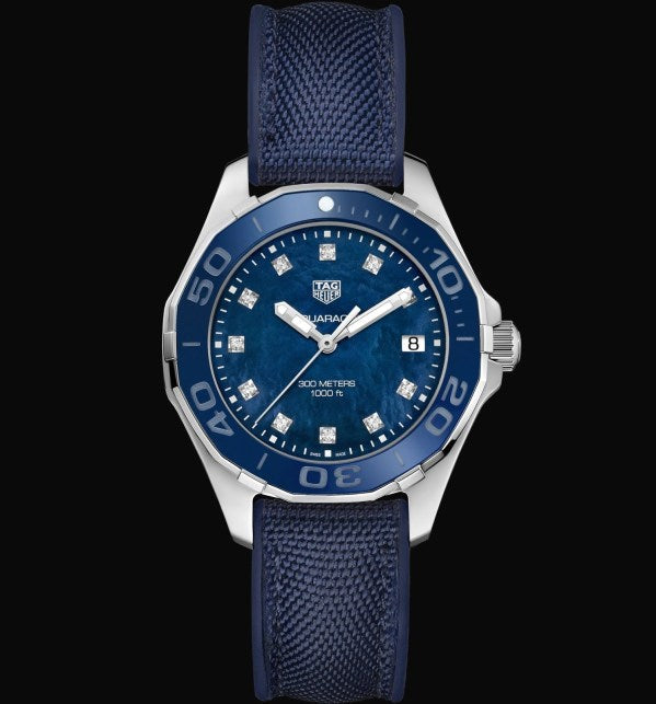Tag Heuer Aquaracer Blue Mother of Pearl Dial  Watch for Women - WAY131L.FT6091