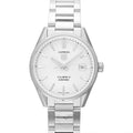 Tag Heuer Carrera Automatic Caliber 5 White Dial Silver Steel Strap Watch for Men - WAR211B.BA0782