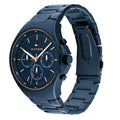 Tommy Hilfiger Justin Chronograph Blue Dial Blue Steel Strap Watch For Men - 1792058