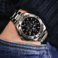 Tag Heuer Aquaracer Quartz Chronograph Black Dial Silver Steel Strap Watch for Men - CAY1110.BA0927
