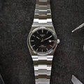 Tissot PRX Powermatic 80 Black Dial Silver Steel Strap Watch For Men - T137.407.11.051.00