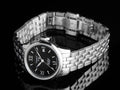 Tissot Le Locle Automatic Small Lady Black Dial Silver Steel Strap Watch For Women - T41.1.183.53