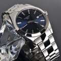 Tissot Gentleman Blue Dial Silver Steel Strap Watch For Men - T127.410.11.041.00