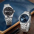 Citizen Eco Drive Blue Dial Silver Steel Strap Watch For Men - BM7250-56L