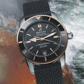 Breitling Superocean Heritage II B20 42mm Black Dial Black Mesh Bracelet Mens Watch - UB2010121B1S1