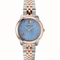 Versace Audrey Quartz Blue Dial Two Tone Steel Strap Watch for Women - VELR00619