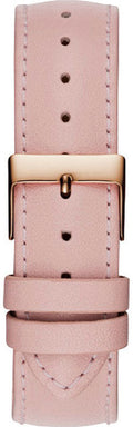 Guess Wonderlust Beige Dial Pink Leather Strap Watch for Women - W1065L1