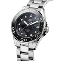 Tag Heuer Aquaracer Quartz Black Dial Silver Steel Strap Watch for Women - WAY131M.BA0748