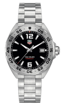 Tag Heuer Formula 1 Black Dial Silver Steel Strap Watch for Men - WAZ1112.BA0875